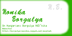 monika borgulya business card